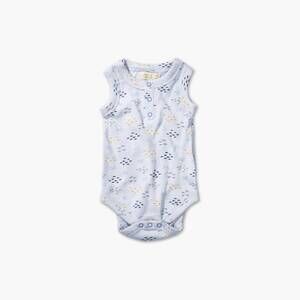 NEW SAPLING ORGANIC sardine waffle tank body suit in blue